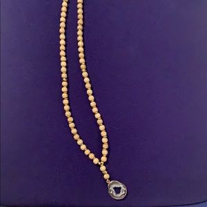 Stone and bead necklace